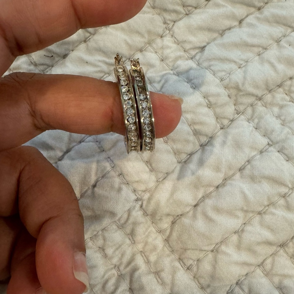Elegant Silver 925 Hoop Earrings